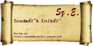 Szedmák Enikő névjegykártya